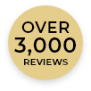 over 3000 reviews badge